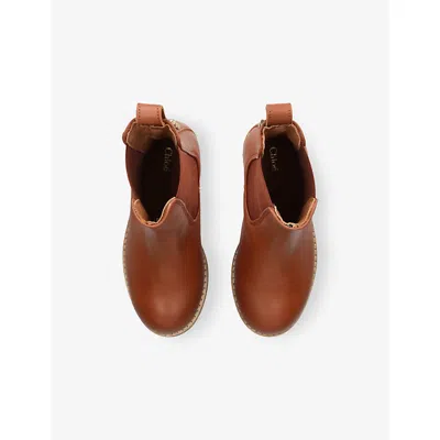 Chloé Chelsea Ankle Boots In Brown