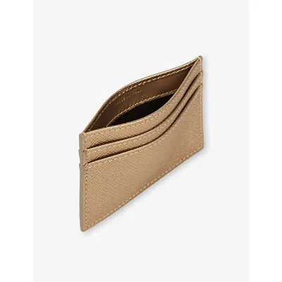 Smythson Womens Bronze Stars Panama Flat Leather Card Holder In Multi