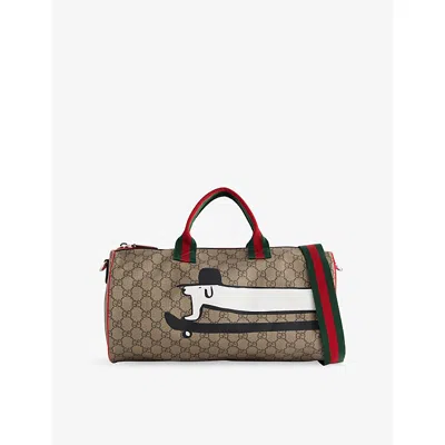 Gucci Printed Gg Top Handle Bag In Neutral