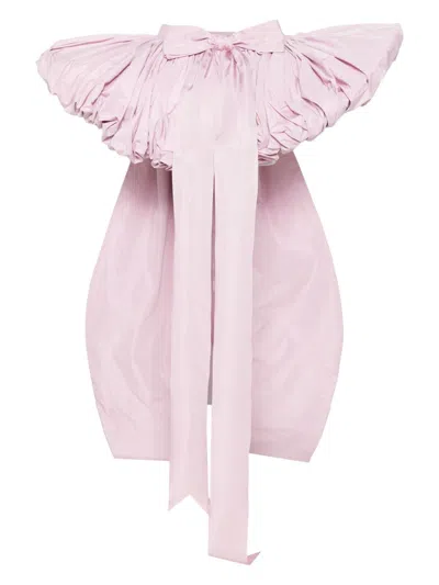 Dsquared2 High-low Layered Skirt Bow Detail In Pink