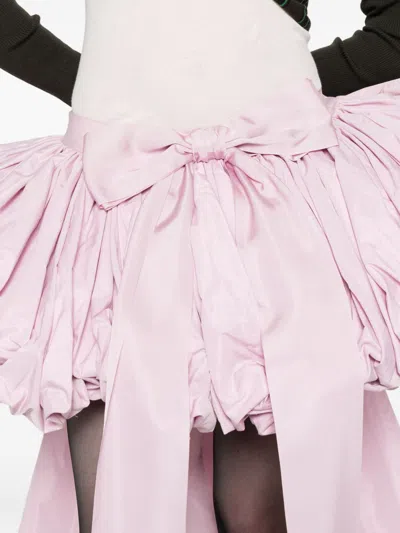 Dsquared2 High-low Layered Skirt Bow Detail In Pink