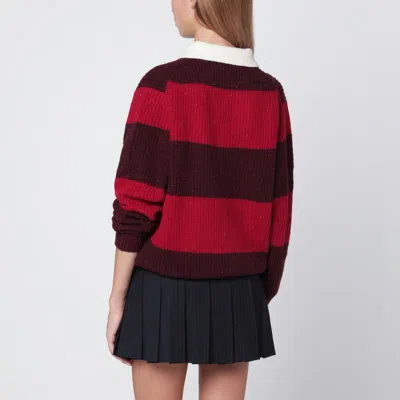 Dunst Striped Polo-neck Sweater In Multi