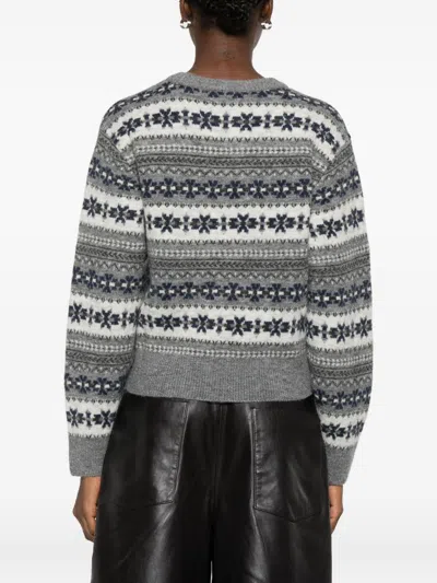 Dunst Wool Blend Crewneck Jumper In Gray