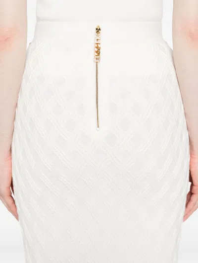 Elisabetta Franchi Knit Skirt With Chain Detail In Multi