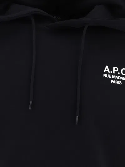 Apc A.p.c. Hoodie Standard Rue Madame Gots In Black