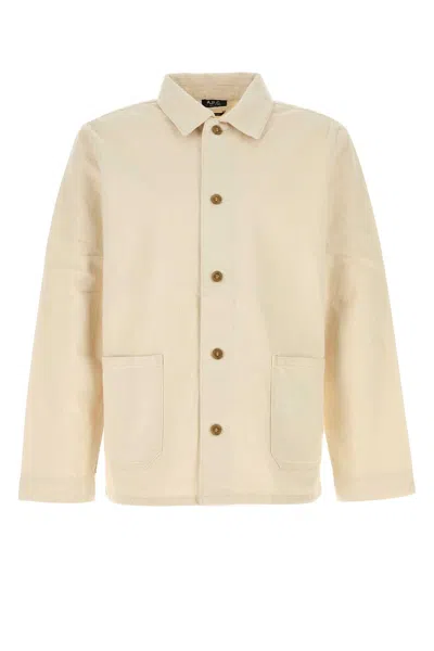 Apc A.p.c. Kerlouan' Beige Jacket With Classic Collar In Neutral