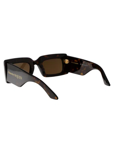 Alexander Mcqueen Mcqueen 50mm Rectangular Sunglasses In Brown