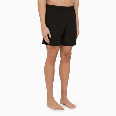 Alexander Mcqueen Black Nylon Swimming Shorts In Black