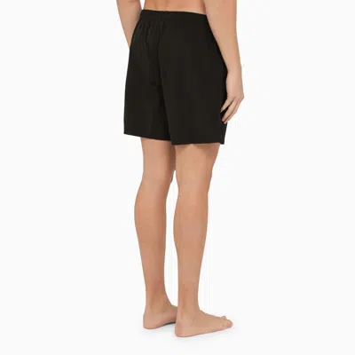 Alexander Mcqueen Black Nylon Swimming Shorts In Black
