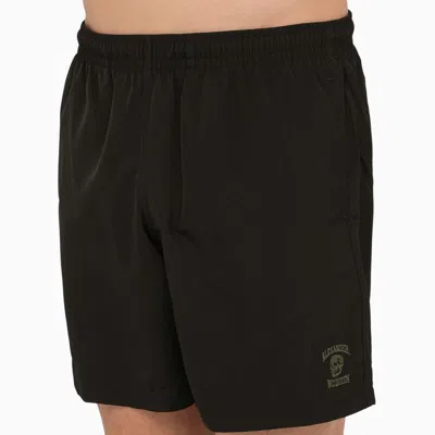 Alexander Mcqueen Black Nylon Swimming Shorts In Black