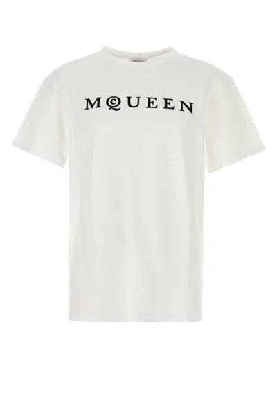 Alexander Mcqueen Logo Cotton T-shirt In White