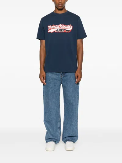 Autry X Maison Kitsune Autry X Maison Kitsuné T-shirt With Autry X Maison Kitsuné Logo