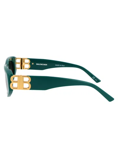 Balenciaga Acetate Green Sunglasses In Green