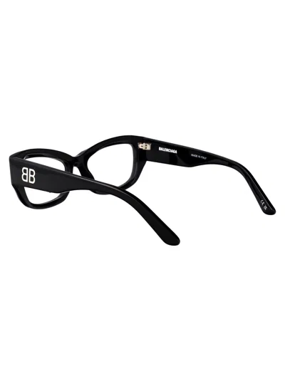 Balenciaga Black Acetate Optical Glasses In Brown