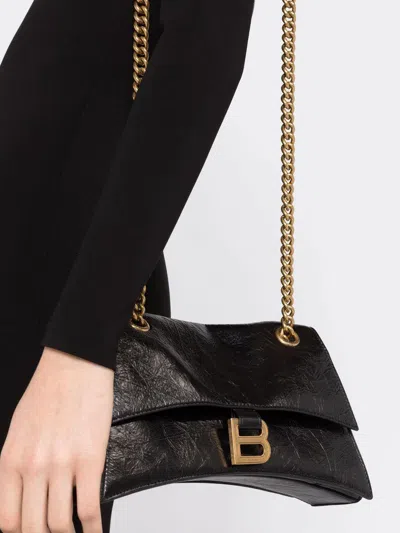 Balenciaga Crush Chain S Shoulder Bag In Black