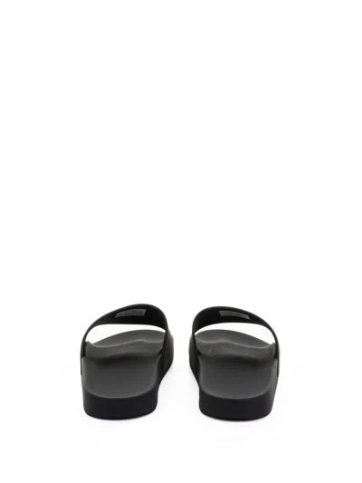 Balenciaga Rubber Slide Sandals For The Pool In Black