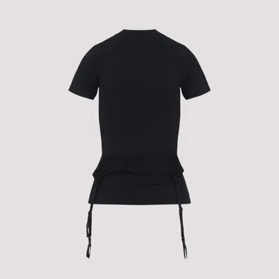 Balenciaga Black Jersey Stretch Lingerie T-shirt In Black