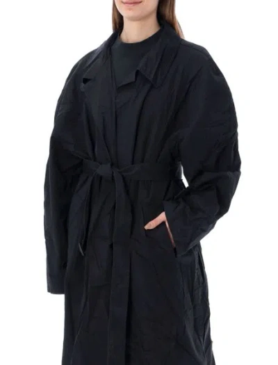 Balenciaga Women's Midnight Cotton Overcoat In Multi