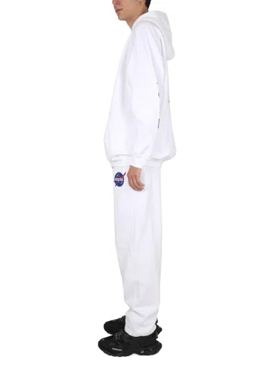Balenciaga Pantalone Jogger Con Patch In White