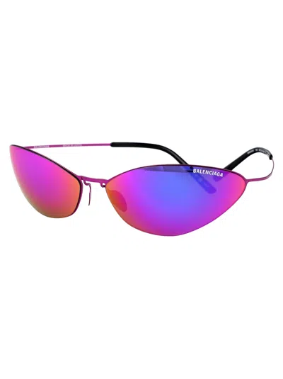 Balenciaga Titanium Pink Sunglasses In Purple