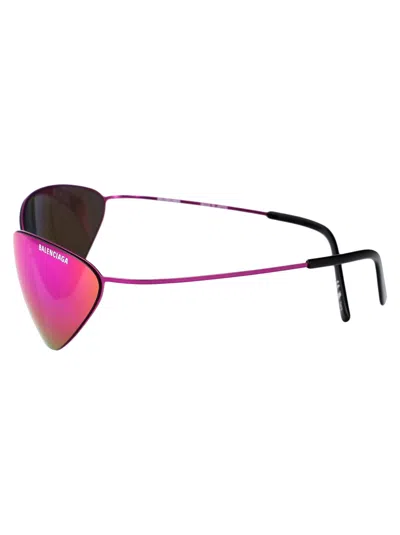 Balenciaga Titanium Pink Sunglasses In Purple