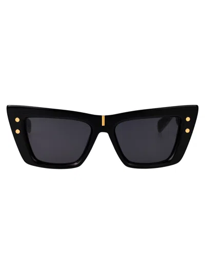 Balmain Blk Acetate Sunglasses In Black