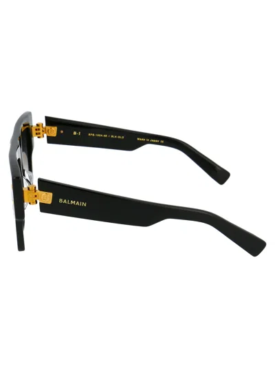 Balmain Blck Acetate Sunglasses
