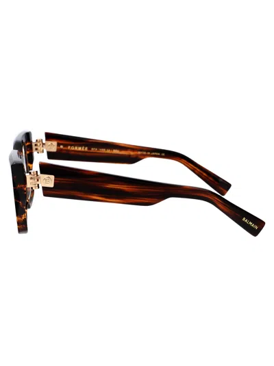 Balmain Brn Acetate Optical Glasses In Brown