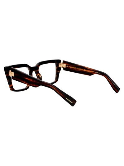 Balmain Brn Acetate Optical Glasses In Brown
