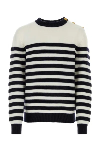 Balmain Embroidered Cashmere Sweater In Multi