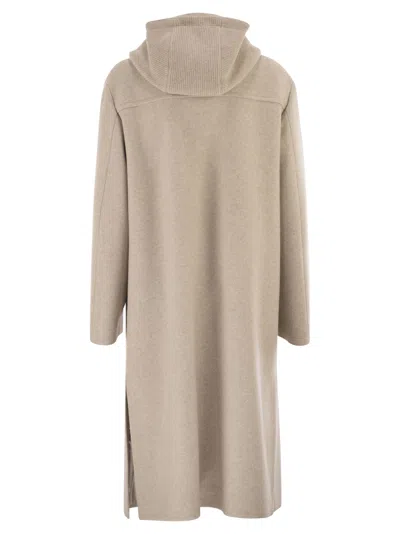 Fay Double Front Wool Jersey Coat