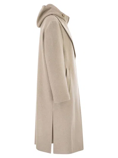 Fay Double Front Wool Jersey Coat