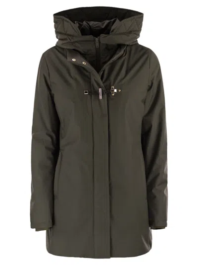 Fay Women Technical Gabardine Toggle Coat