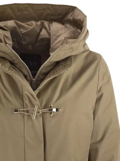 Fay Women Technical Gabardine Toggle Coat