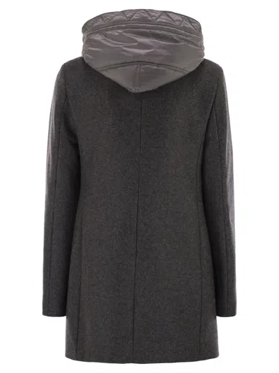 Fay Toggle Wool-blend Coat In Gray