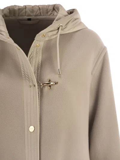 Fay Bimaterial Caban Cape