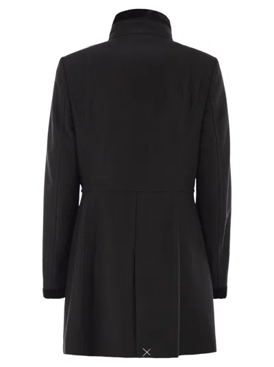 Fay Short Tailored Coat With Metal Toggle Closures In Black