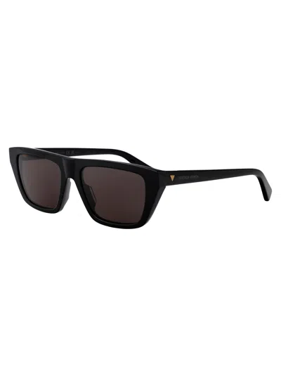 Bottega Veneta Bv1291s Sunglasses In 001 Black Black Grey