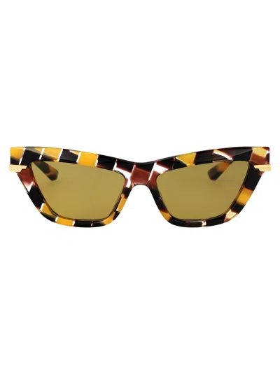 Bottega Veneta Bv1241s Sunglasses In Multicolor-gold-yellow