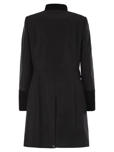 Fay Cappotto Monopetto Con Un Gancio Coats Black In Black