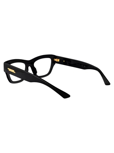 Bottega Veneta Bv1360o Glasses In Black-black-transparent