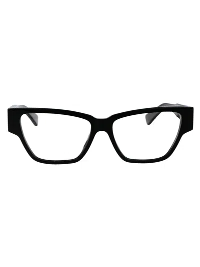 Bottega Veneta Bv1288o Glasses In 001 Black Black Transparent