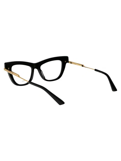 Bottega Veneta Bv1266o Glasses In 001 Black Gold Transparent
