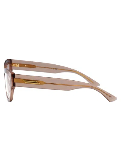 Bottega Veneta Bv1360o Glasses In Brown-brown-transparent
