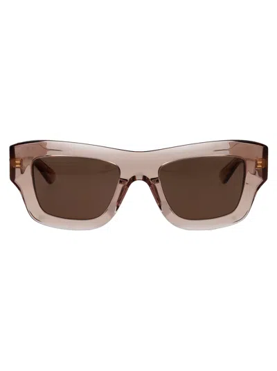Bottega Veneta Square-frame Acetate Sunglasses In Brown
