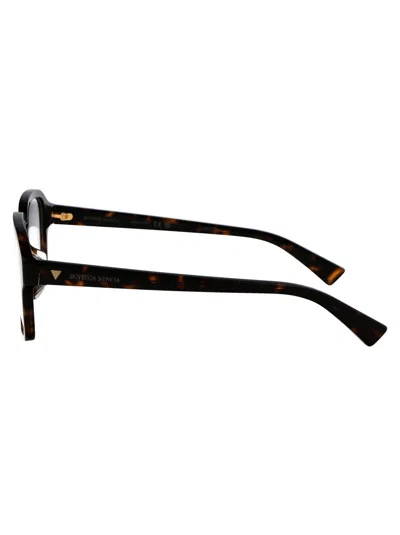 Bottega Veneta Havana Acetate Optical Glasses In Brown