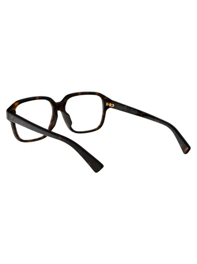 Bottega Veneta Havana Acetate Optical Glasses In Brown