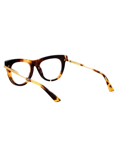 Bottega Veneta Havana Metal Optical Glasses In Brown