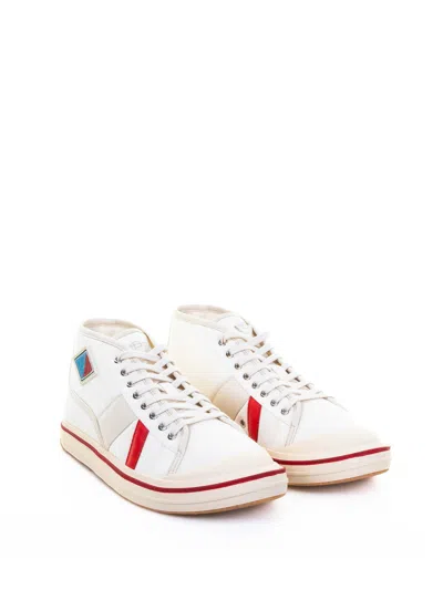 Bottega Veneta Eliot Mid-top Canvas Sneakers In White