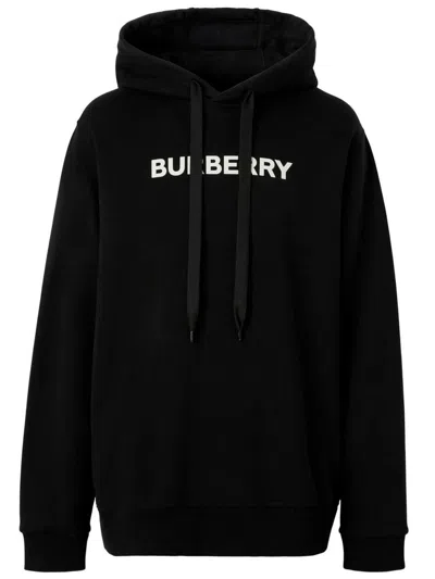 Burberry Black Cotton Sweatshirt In Black
